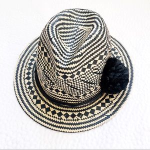 H&M Straw Hat With Pom Pom